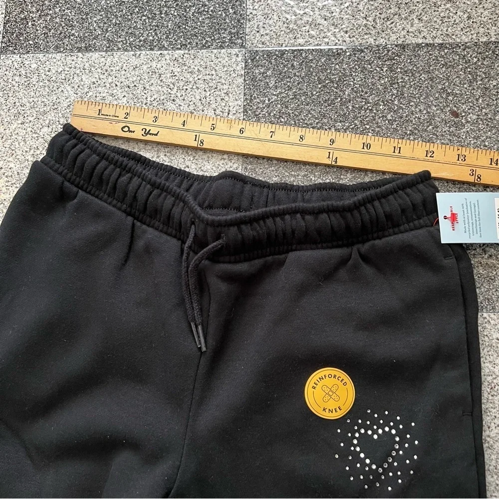 NWT Cat & Jack Girls Pull-On French Terry Pants with Heart Design XL
